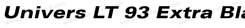 Univers LT 93 Extra Black Extended Oblique字体转换